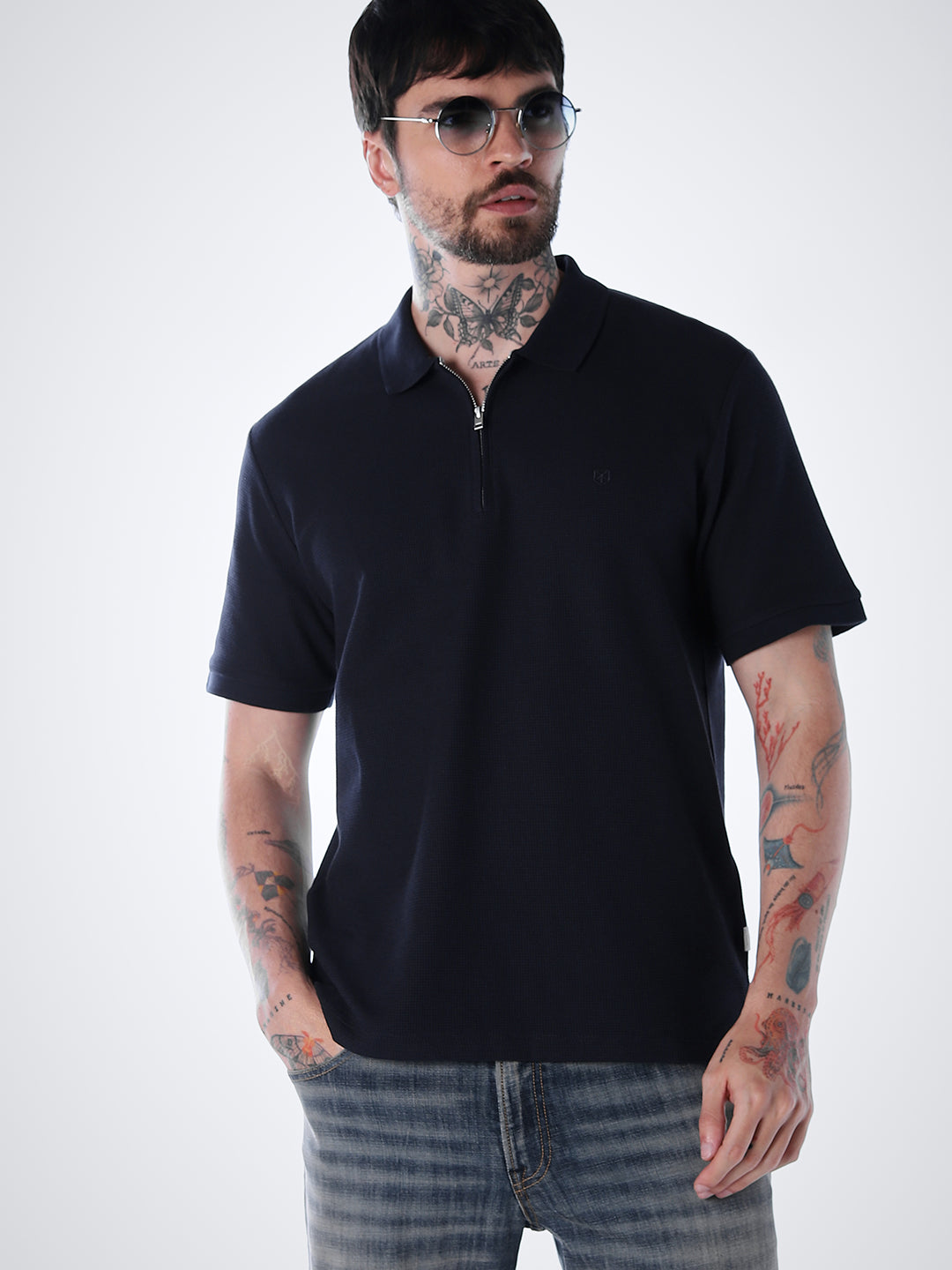 Half Zip Regular Fit Polo - S