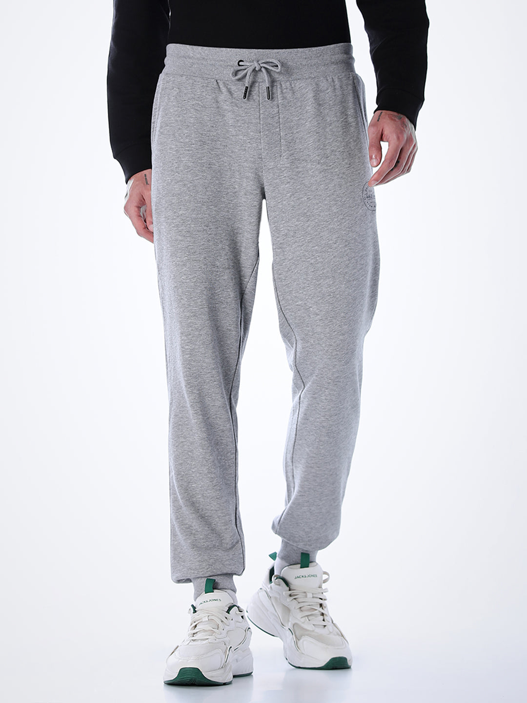 Regular Fit Cotton Sweatpants - Light Grey - S