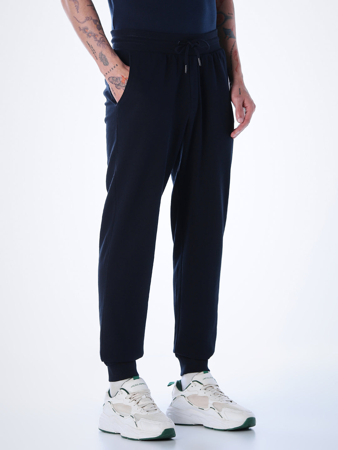 Regular Fit Cotton Sweatpants - Navy