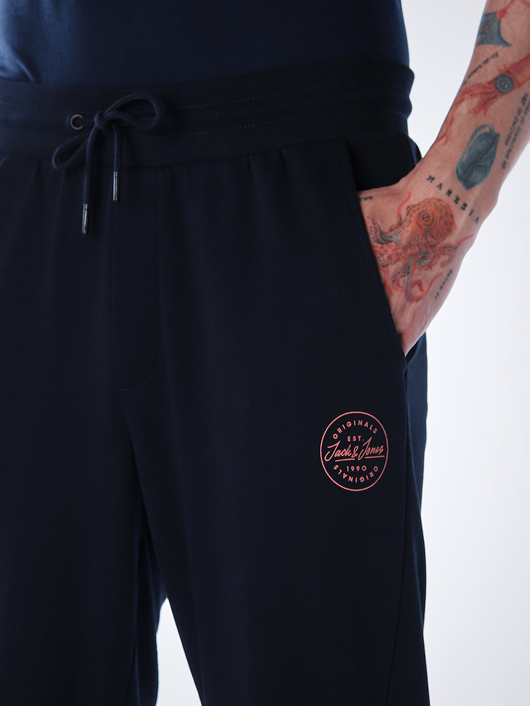 Regular Fit Cotton Sweatpants - Navy