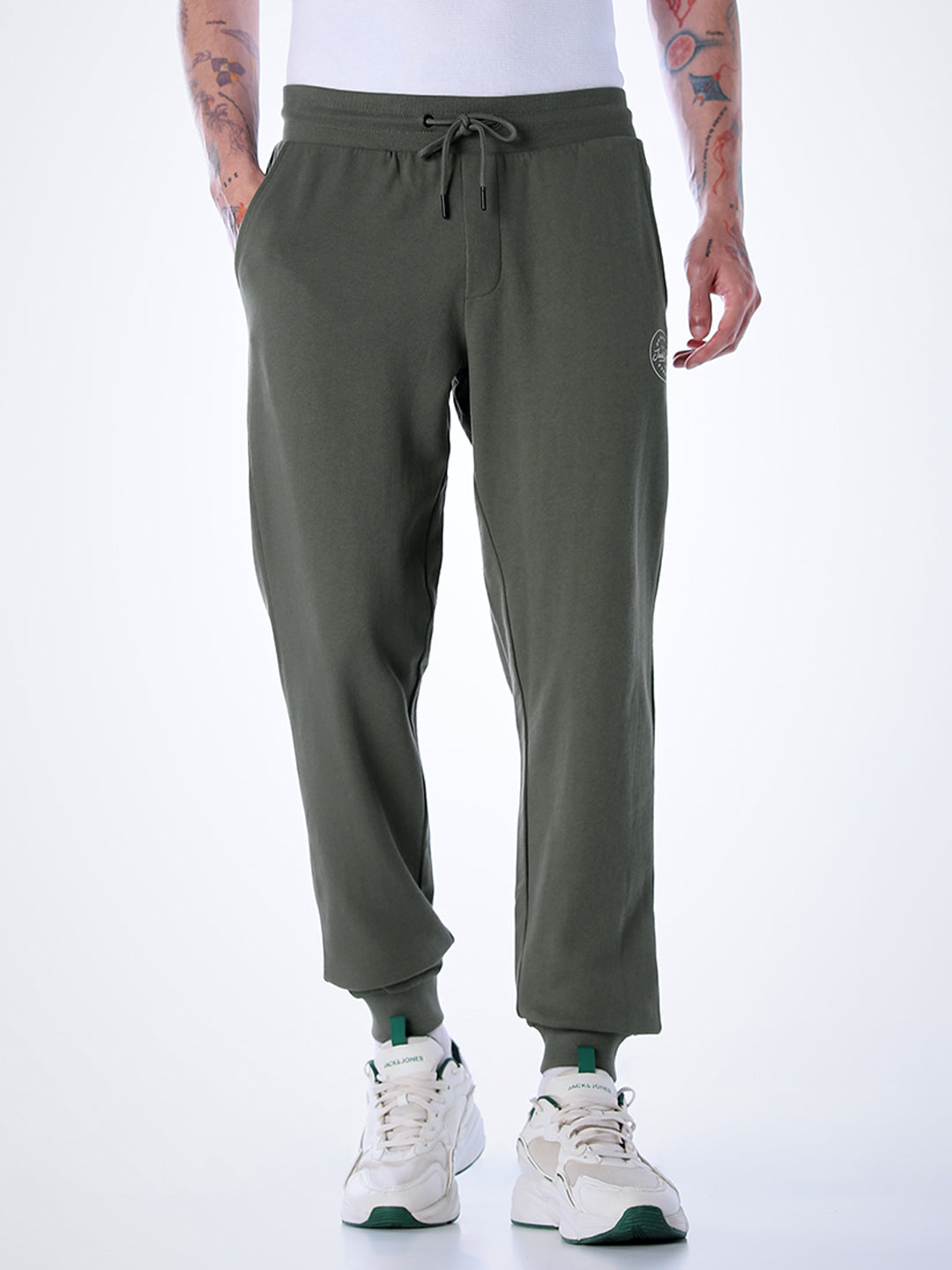 Regular Fit Cotton Sweatpants - Green - S
