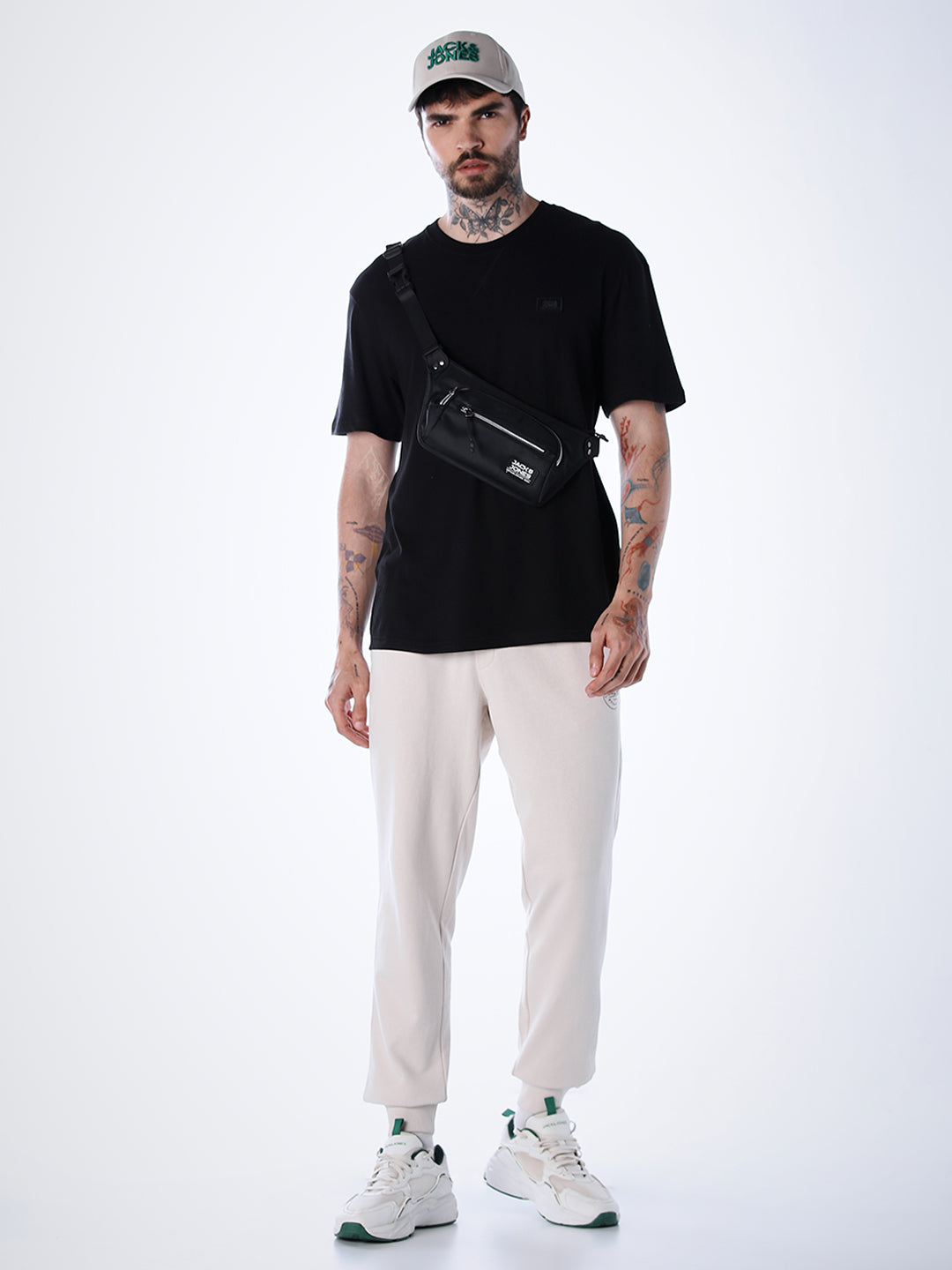 Regular Fit Cotton Sweatpants - Beige