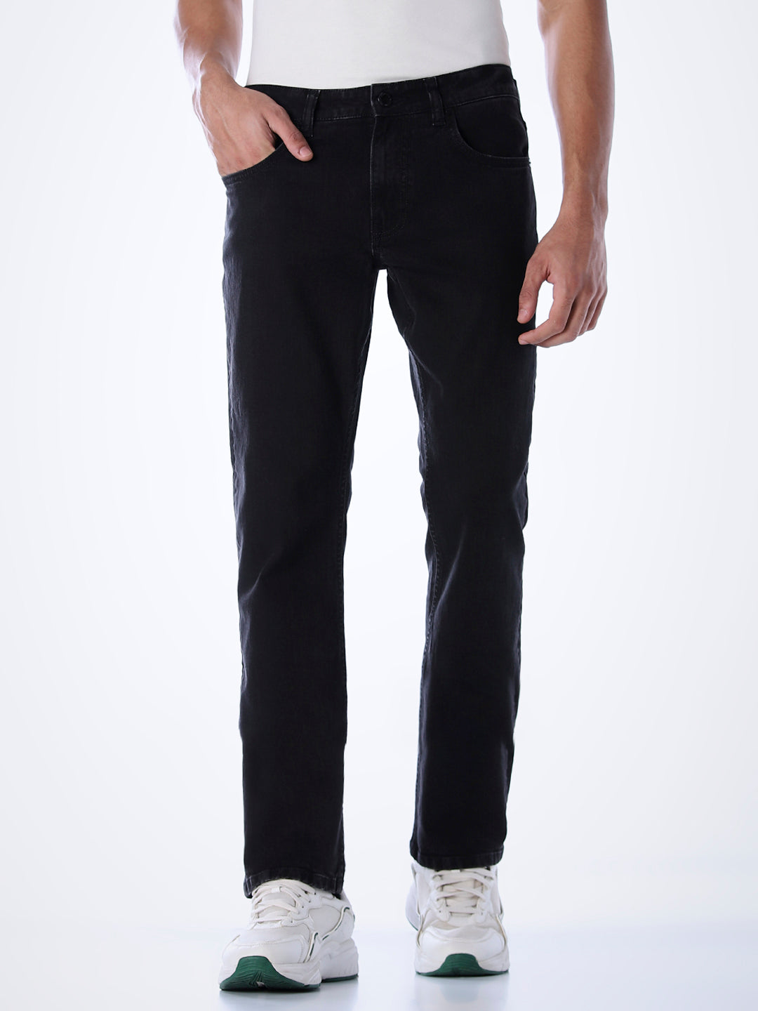 5 Pocket Low Rise Clark Regular Fit Jeans - Black - 28/30