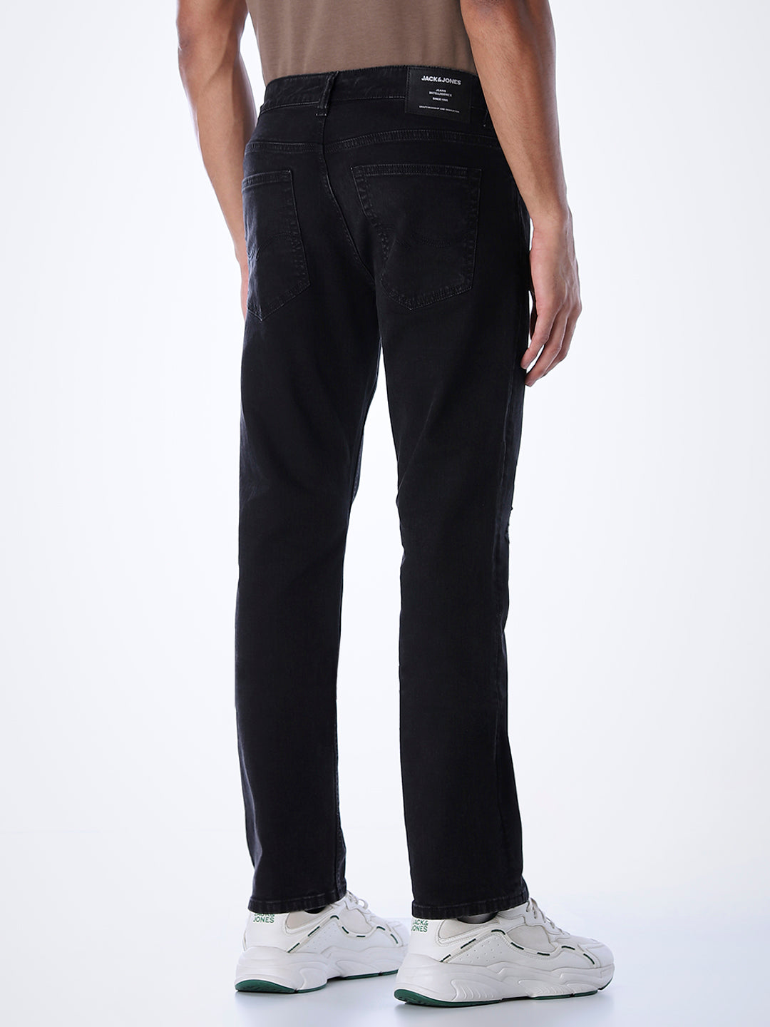5 Pocket Distressed Clark Regular Fit Jeans - Black