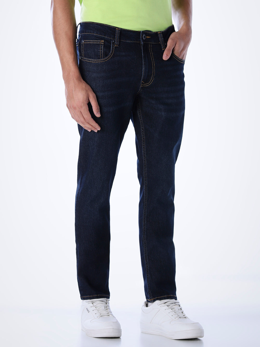 5 Pocket Glenn Slim Fit Jeans - Dark Blue