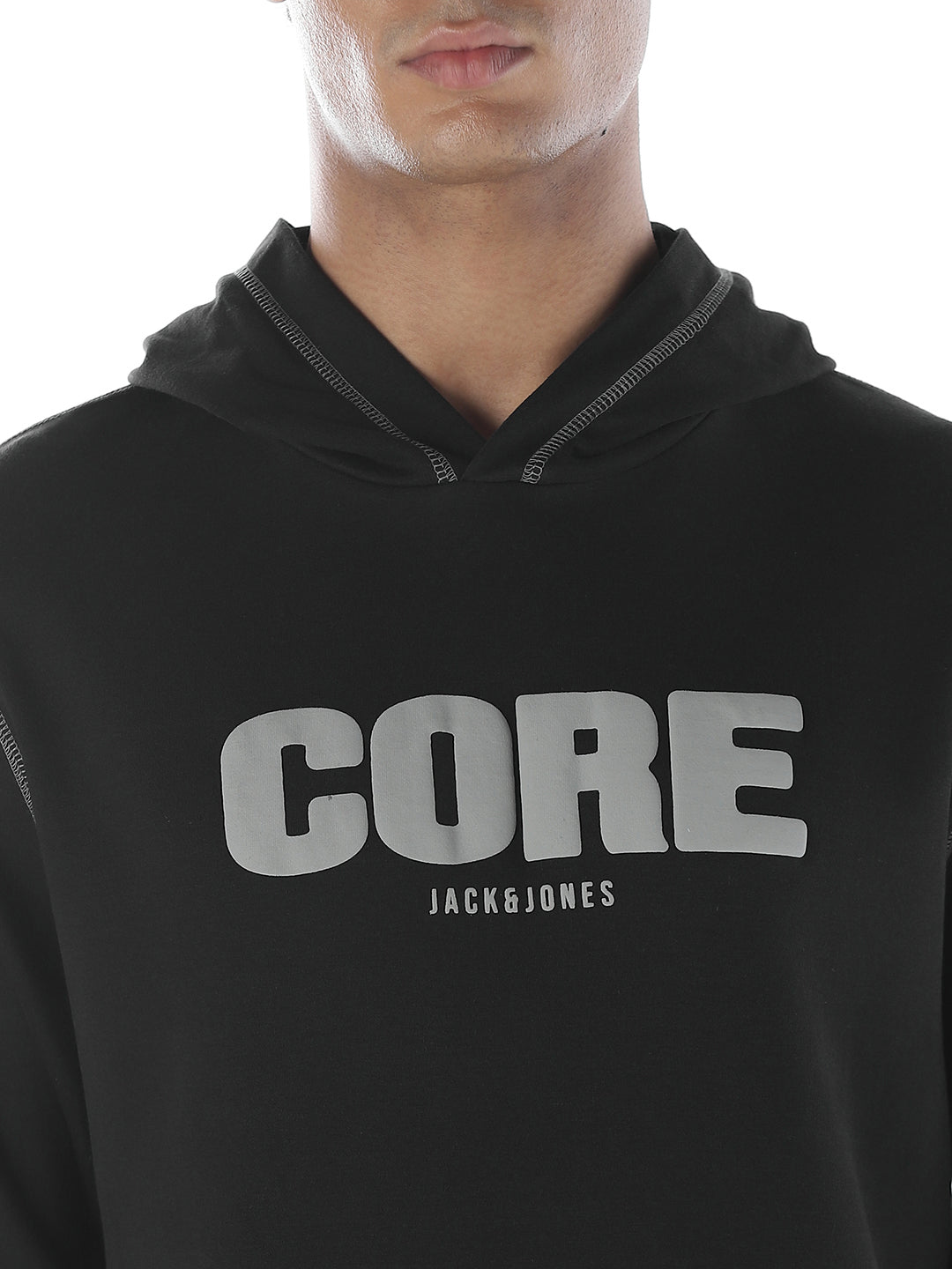 Contrast Stitch Hooded Sweatshirt