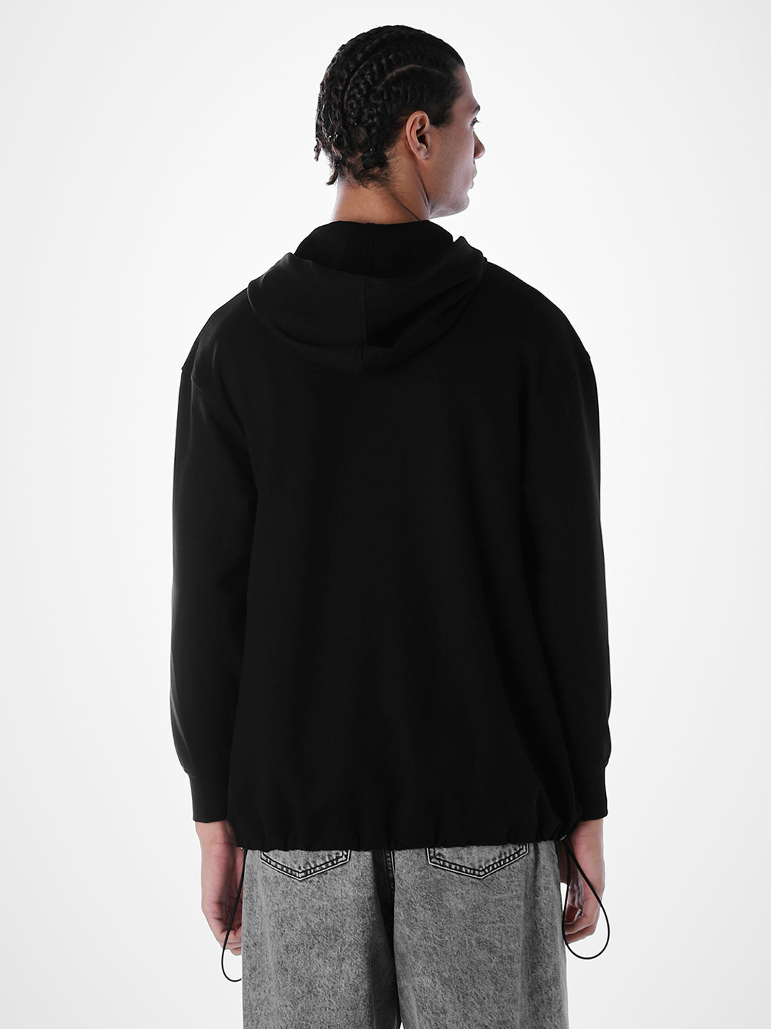 Hooded Oversized Black Sweatshirt