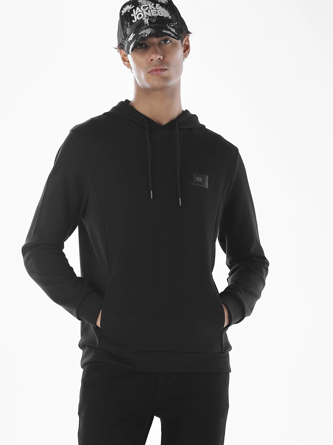 Hooded Black Sweatshirt - S