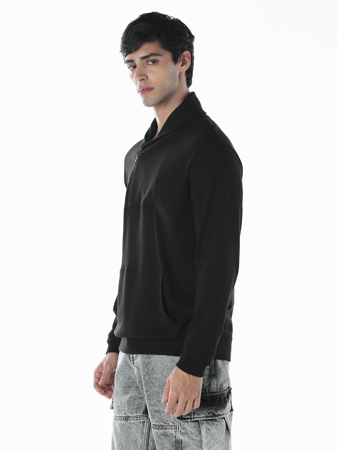 Quarter-Zip Oversized Sweatshirt