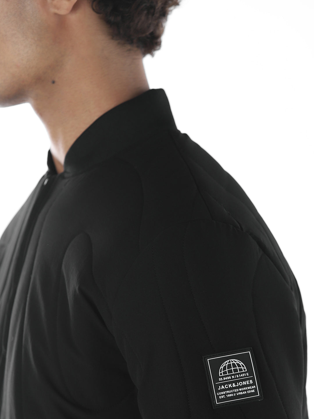 Mandarin Collar Zipped Jacket