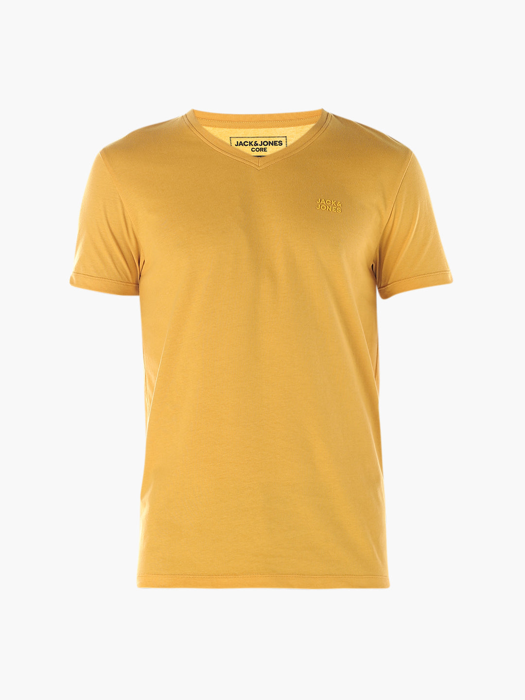 Cotton V-Neck T-shirt - Yellow