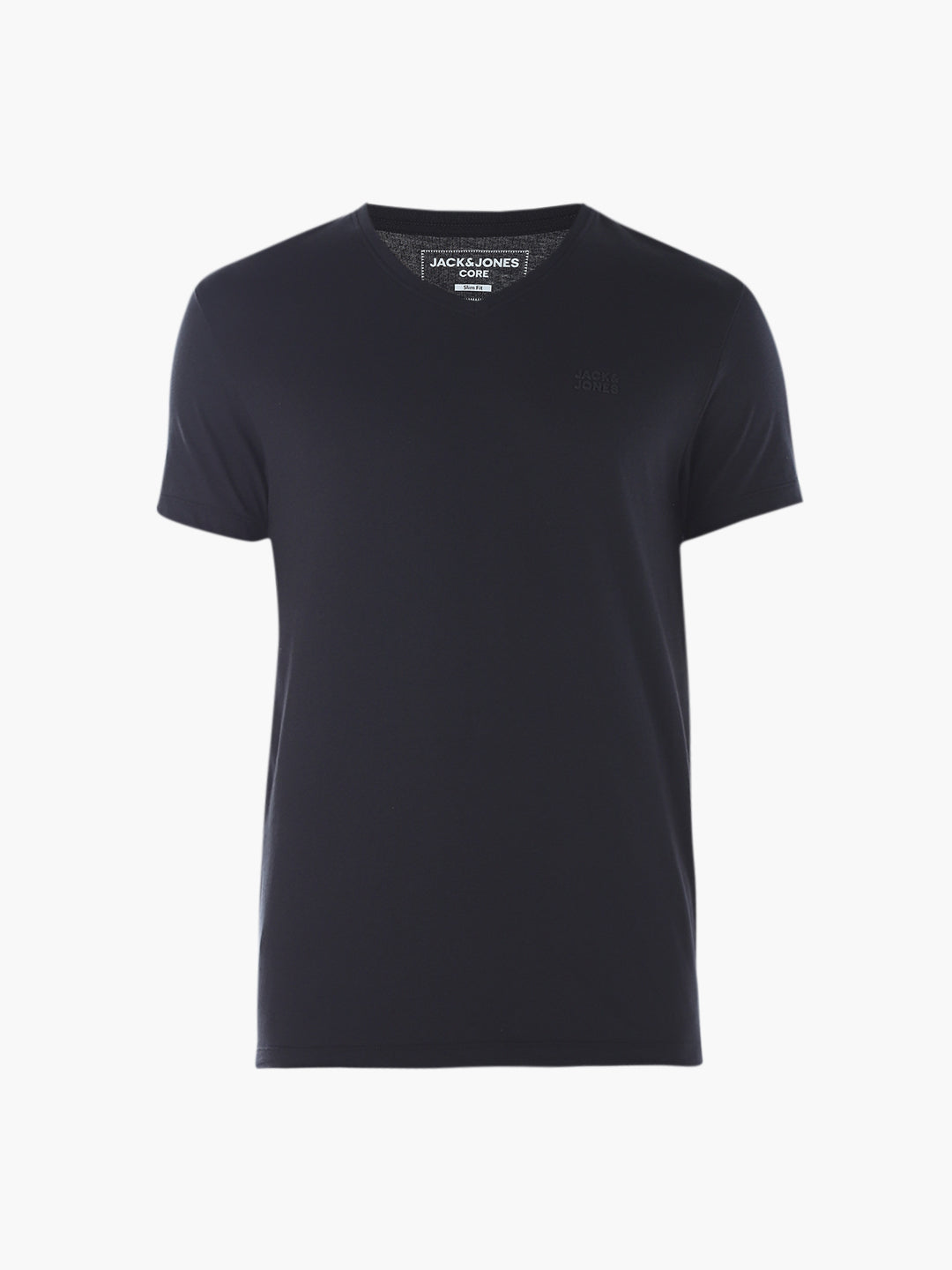 Cotton V-Neck T-shirt - Black