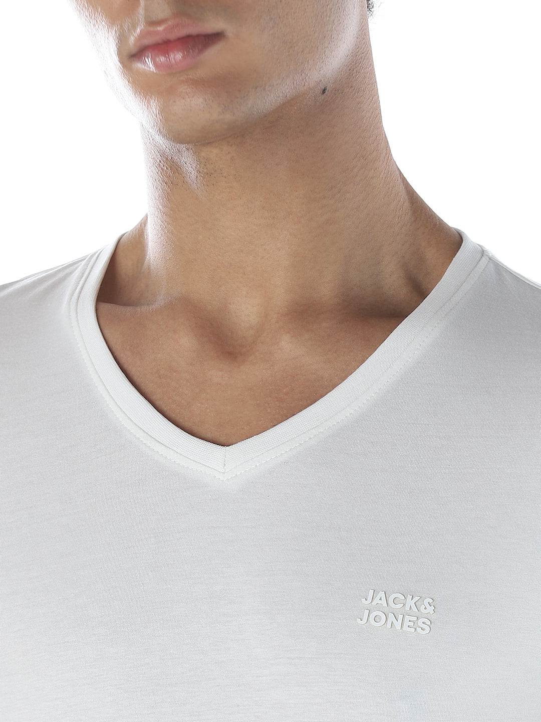 Cotton V-Neck T-shirt - White