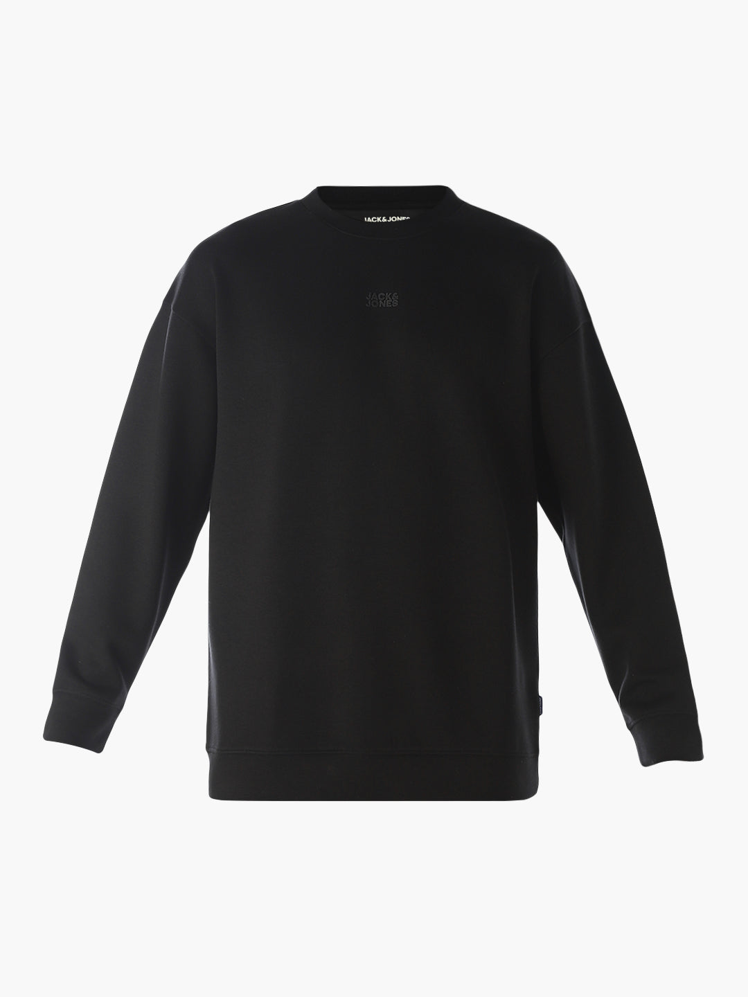 Logo Print Oversized Sweatshirt- Black