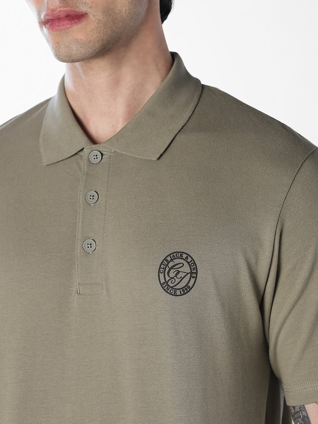 Green Regular Fit Cotton Polo