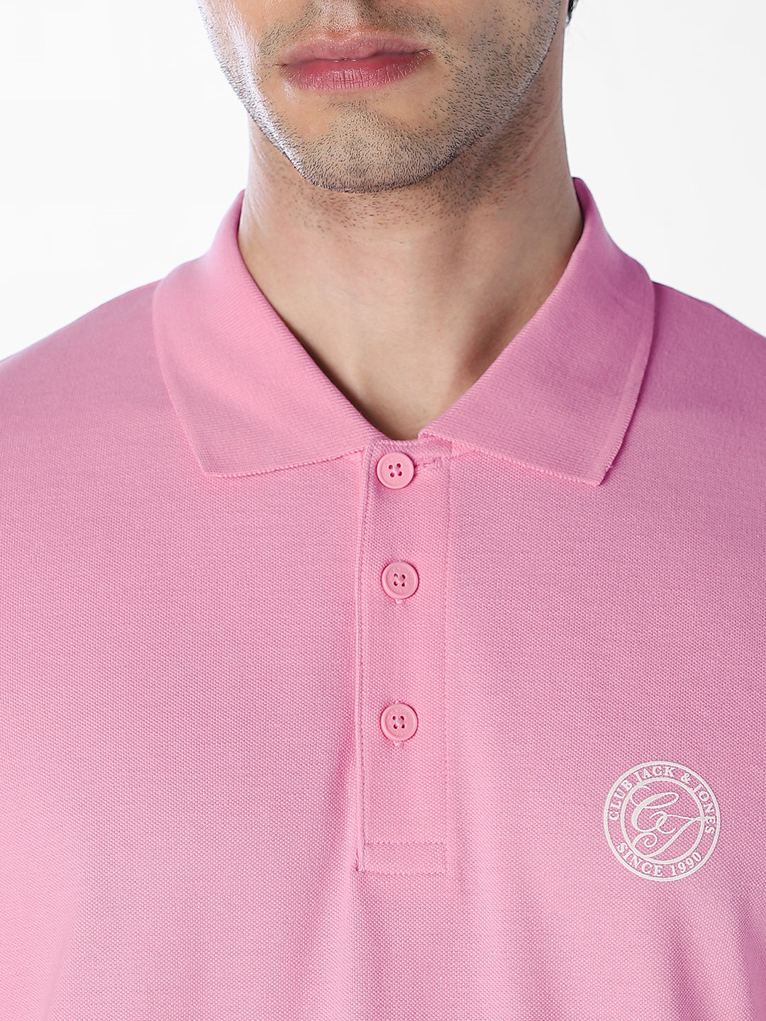 Pink Regular Fit Cotton Polo