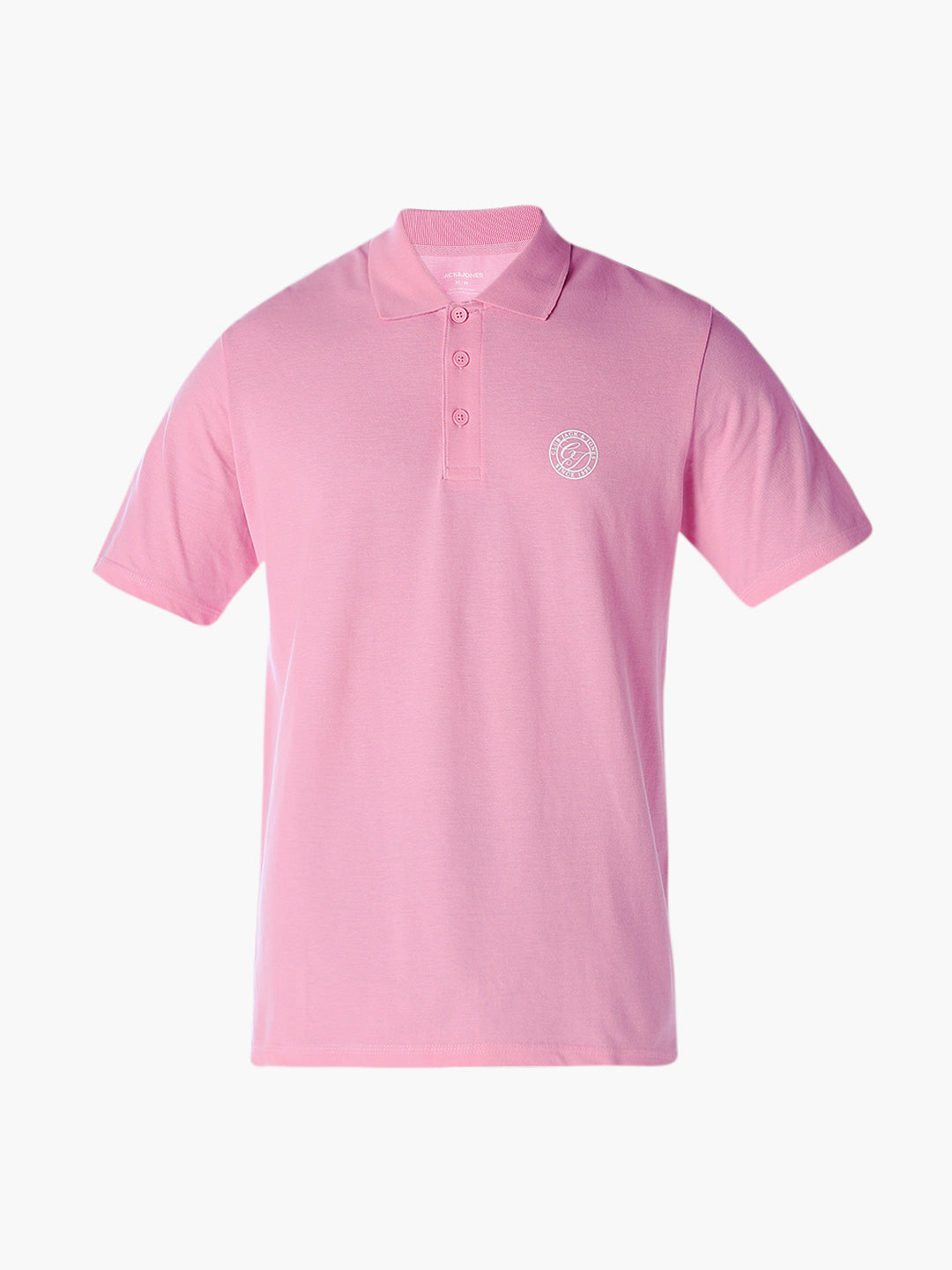 Pink Regular Fit Cotton Polo