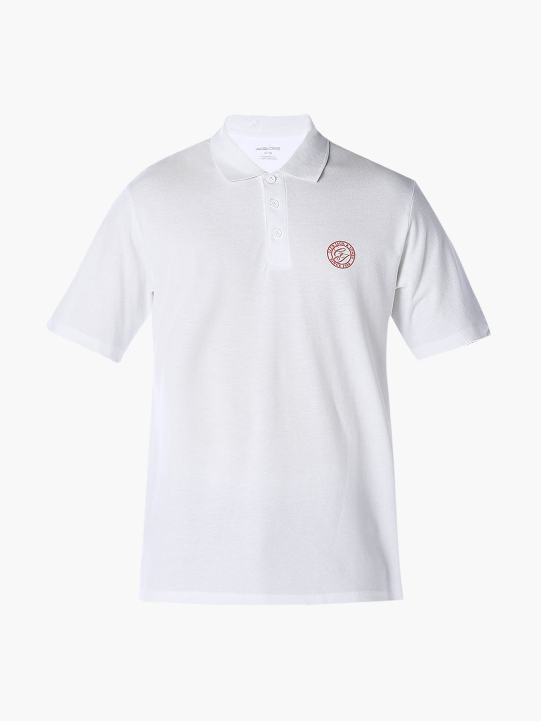 White Regular Fit Cotton Polo