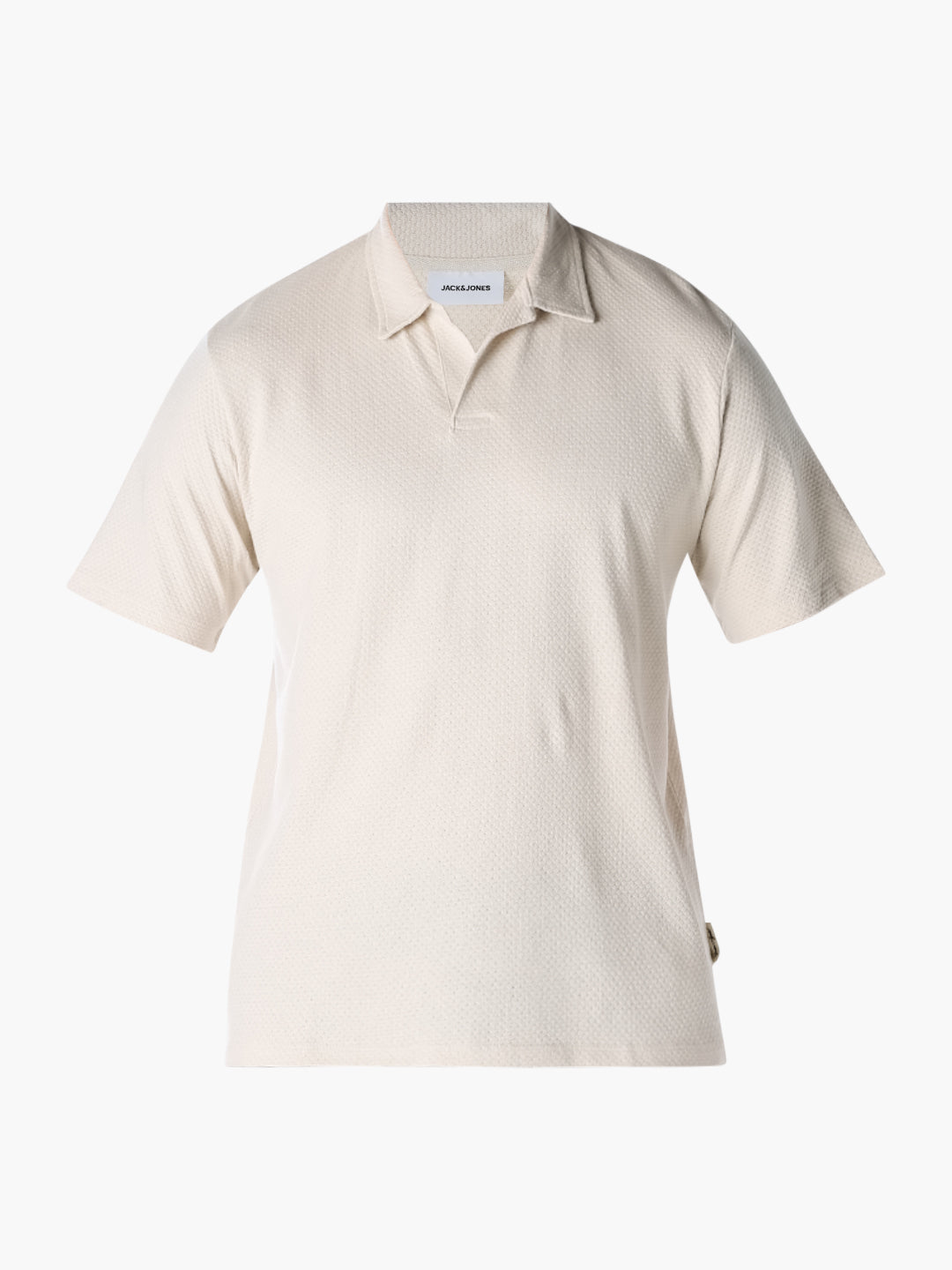 Jacquard Structured Polo - Off-White