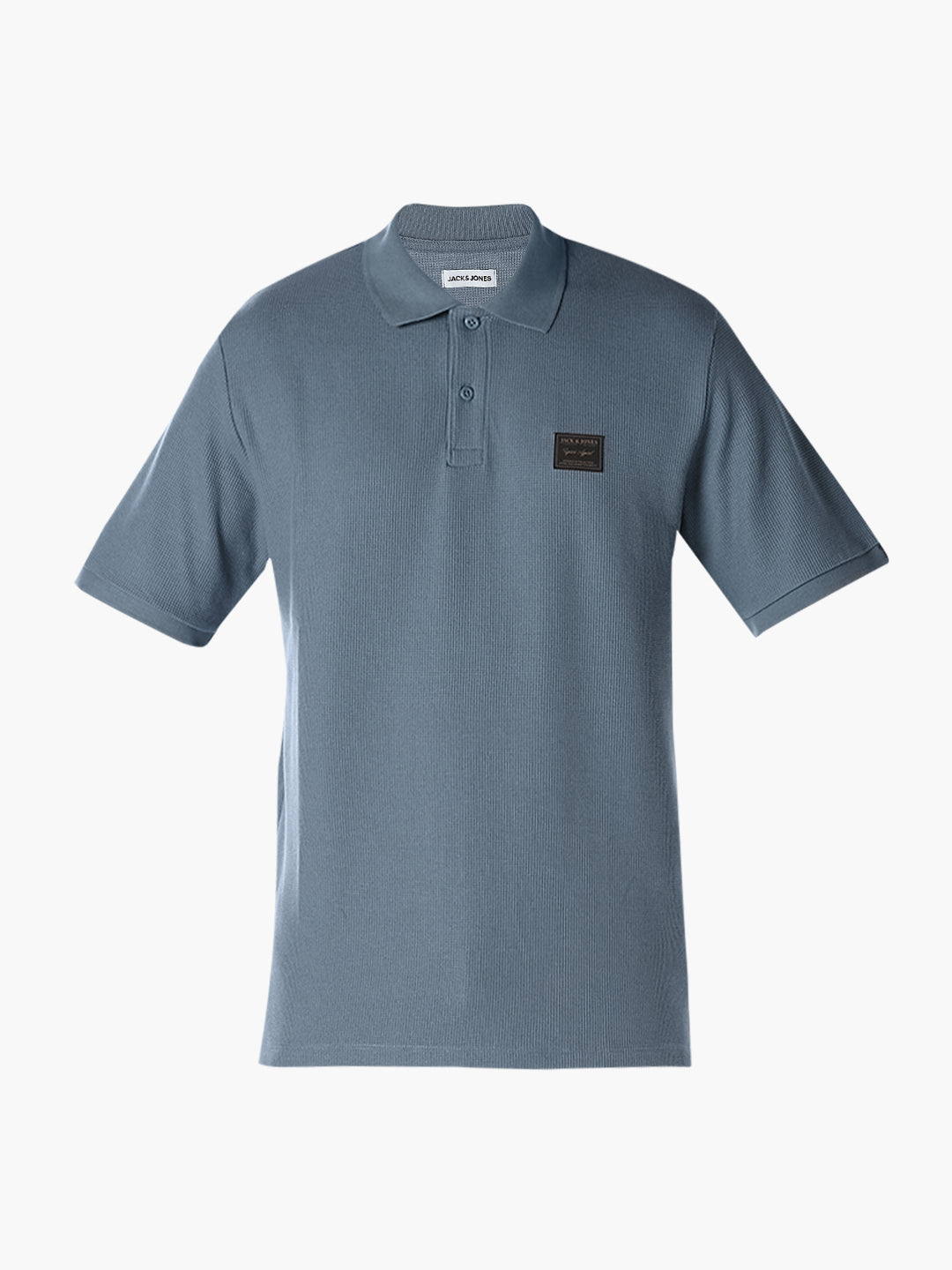 Textured Regular Fit Polo - Blue