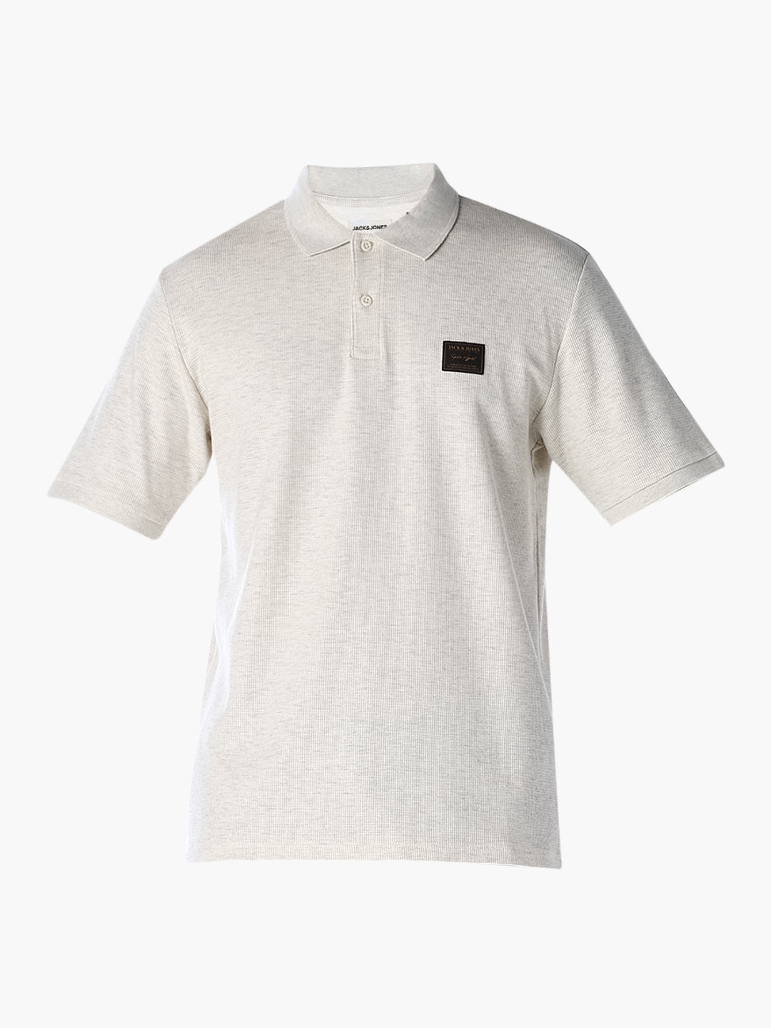 Textured Regular Fit Polo - Off-White