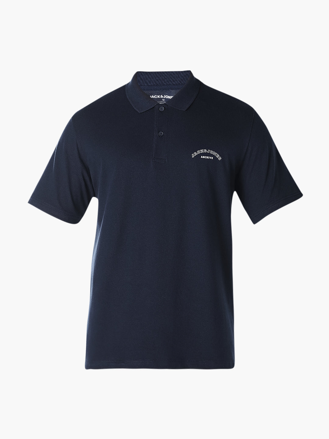 Navy Blue Logo Print  Organic Cotton Polo