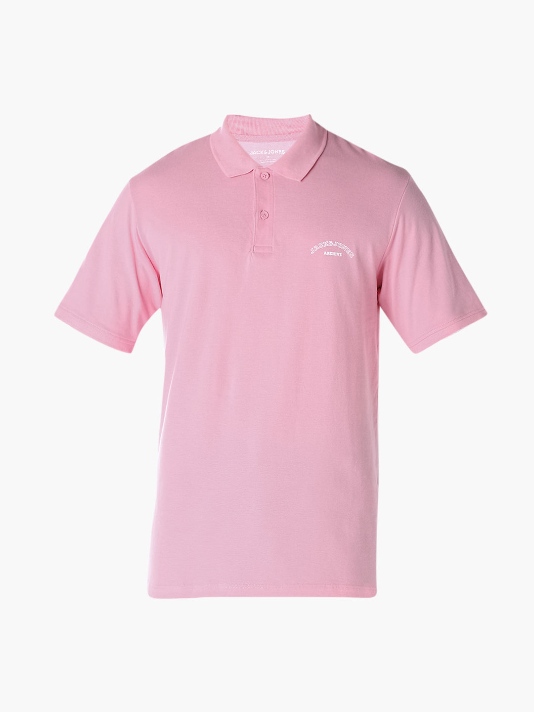 Pink Logo Print  Organic Cotton Polo