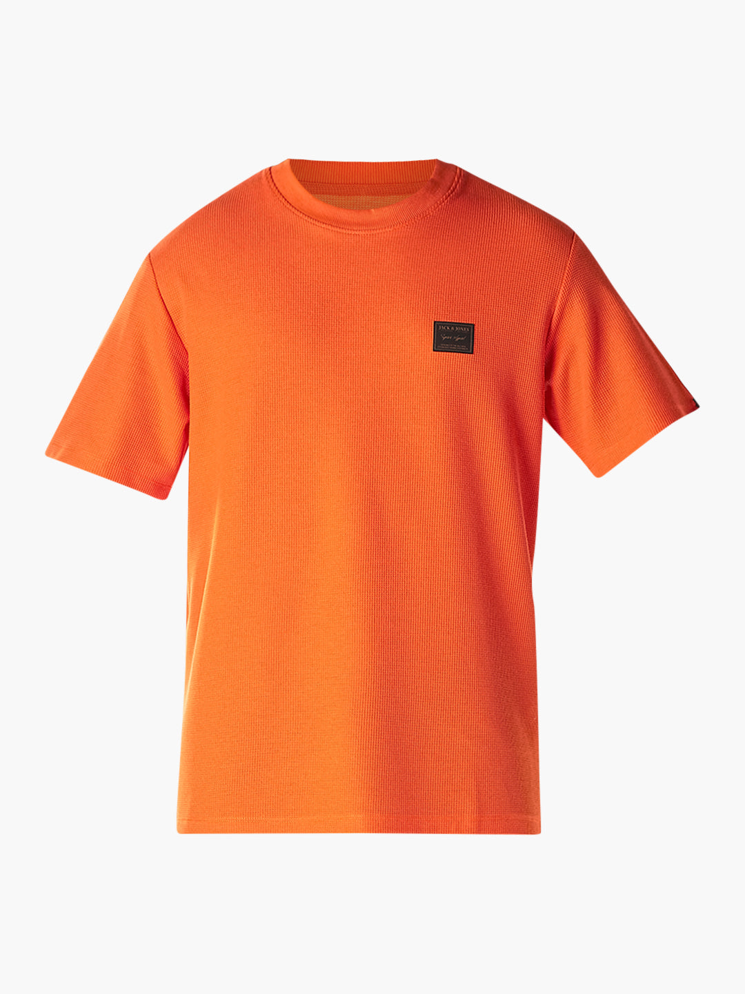 Orange Chest Patch Crew Neck T-shirt