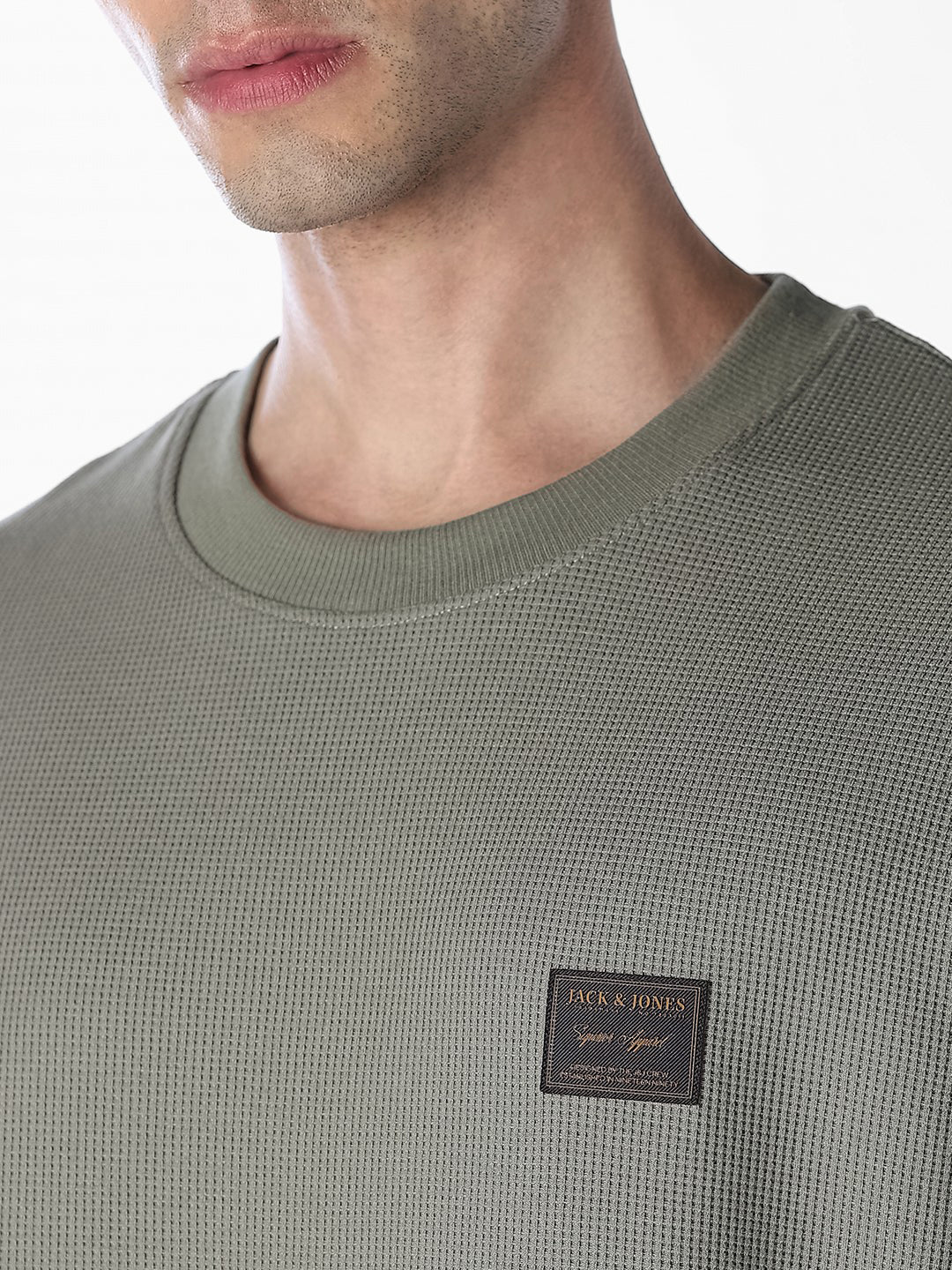 Green Chest Patch Crew Neck T-shirt