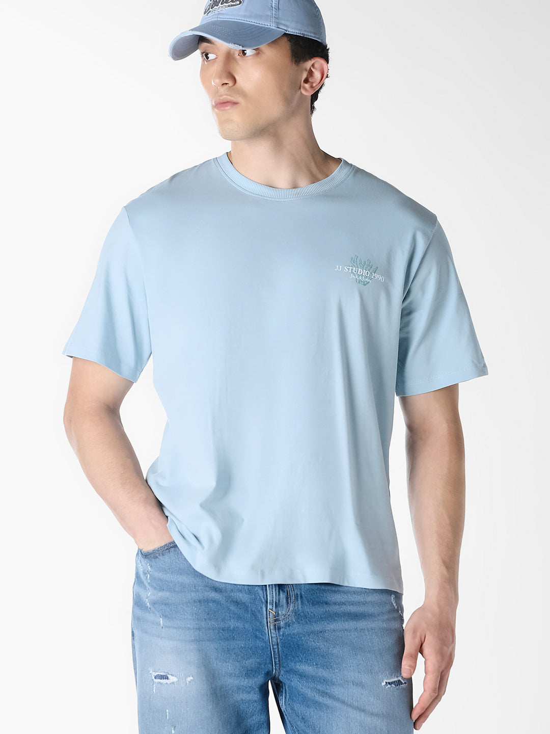 Light Blue Crew Neck T-shirt