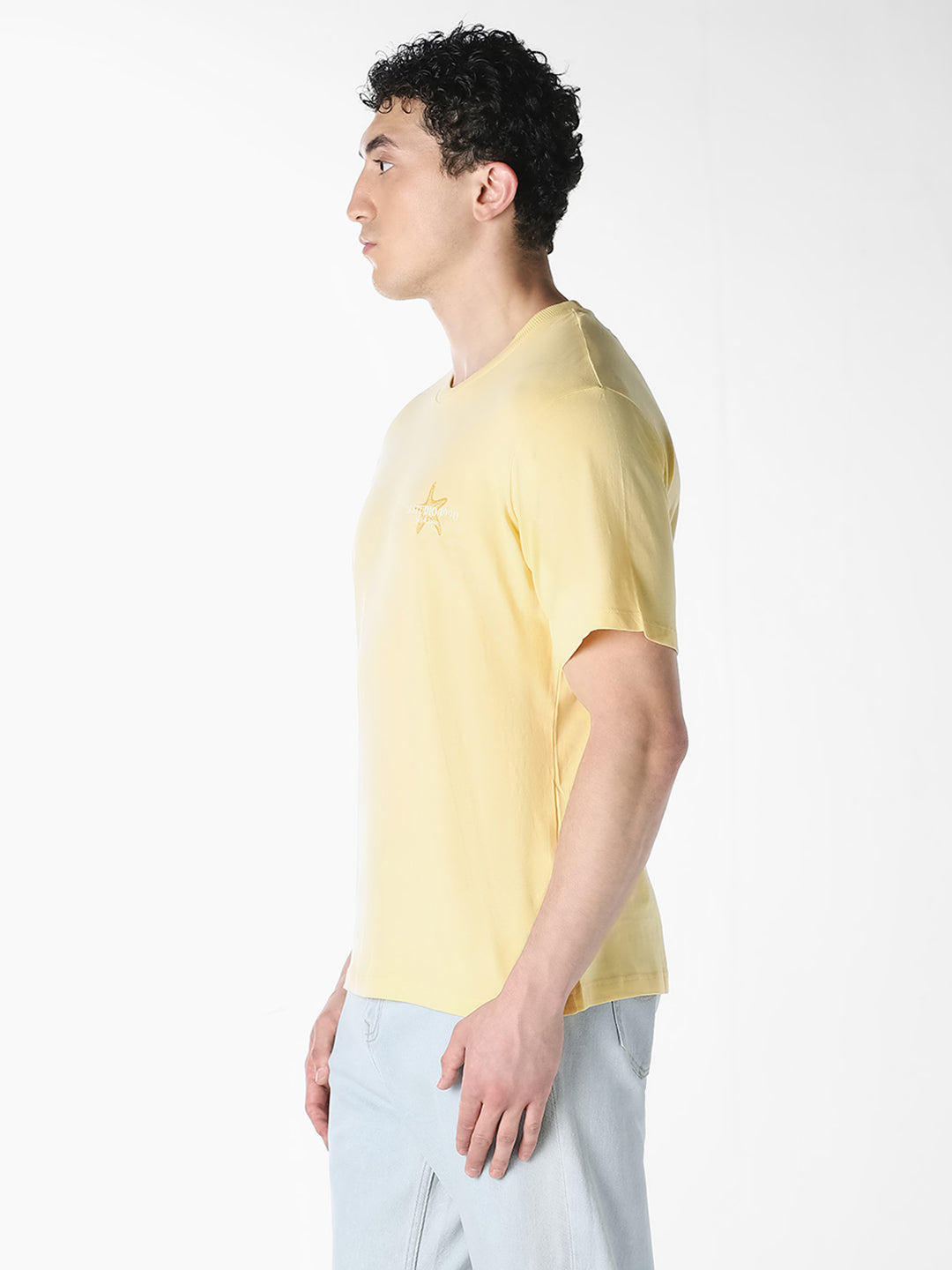Light Yellow Crew Neck T-shirt