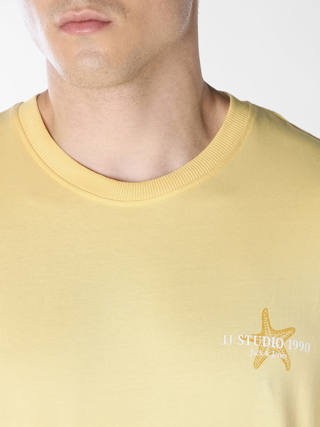Light Yellow Crew Neck T-shirt