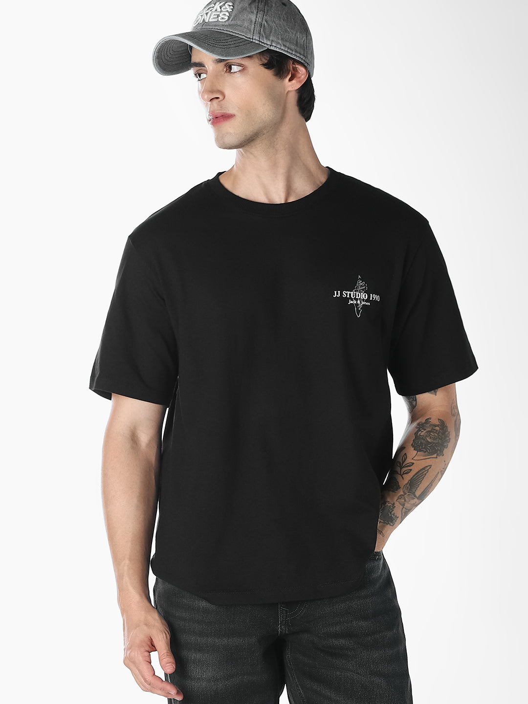 Black Crew Neck T-shirt - S