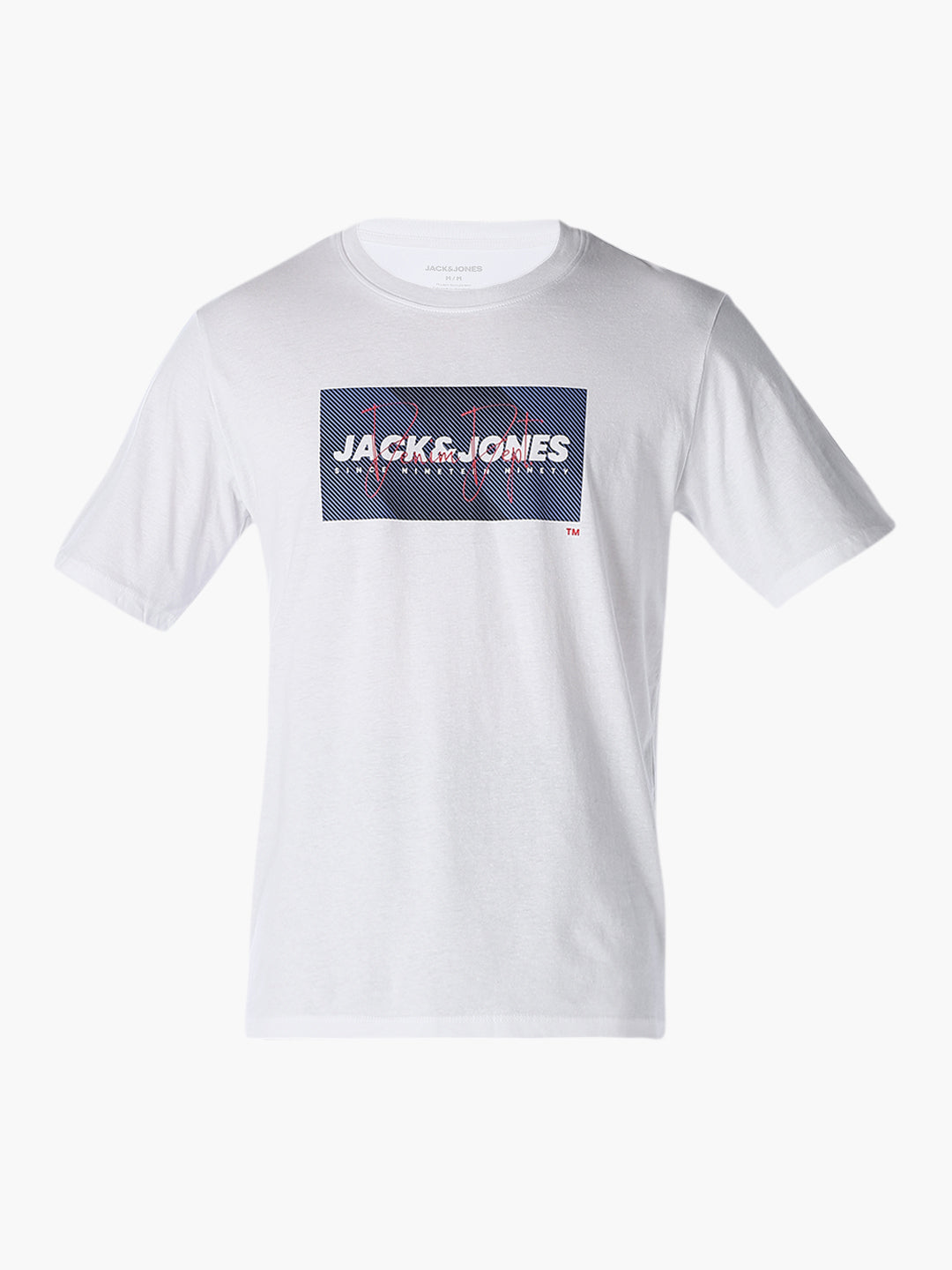 White Logo Print Cotton T-shirt