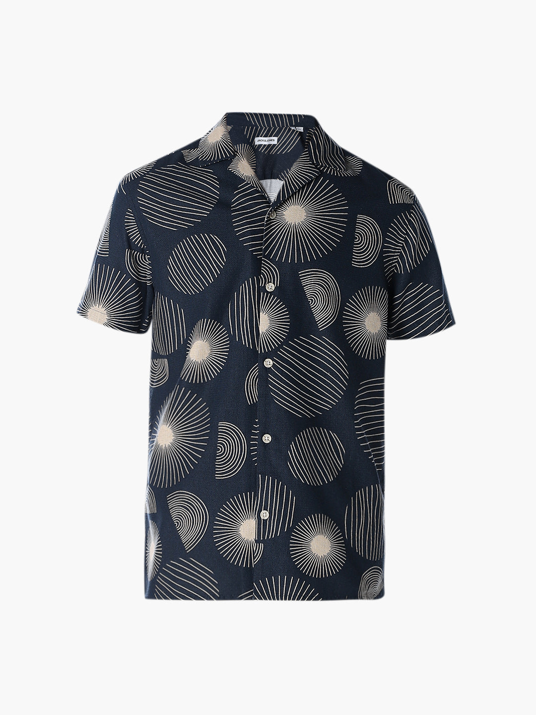Printed Comfort Fit Shirt - Dark Blue