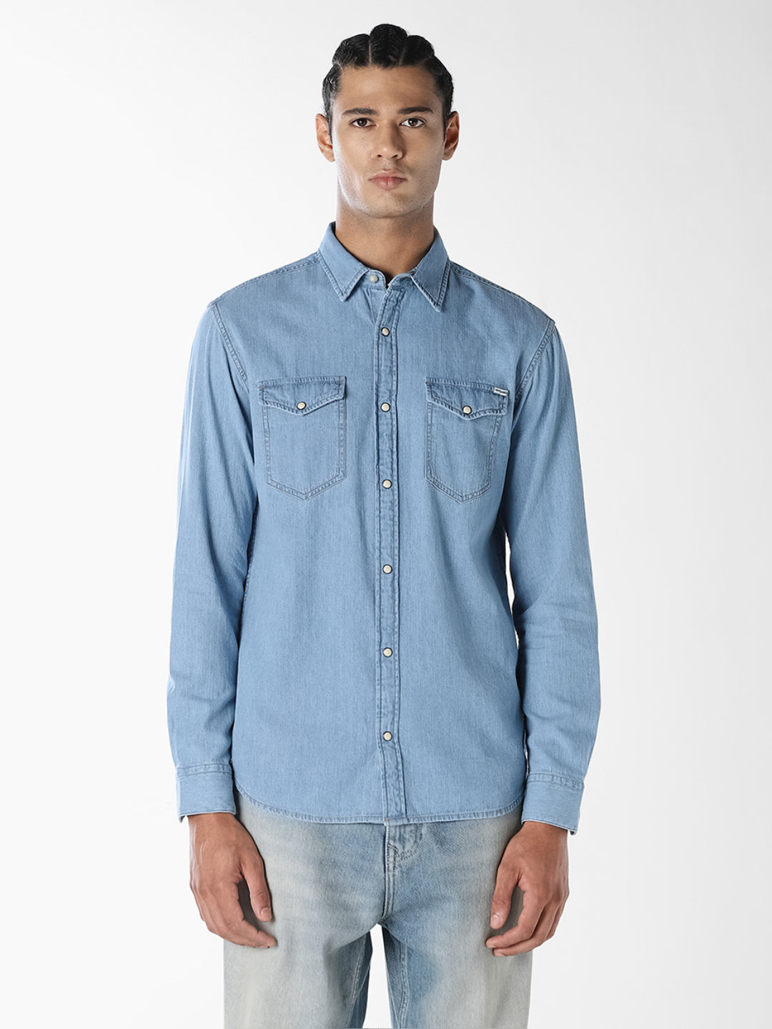 Blue Full Sleeves Denim Shirt