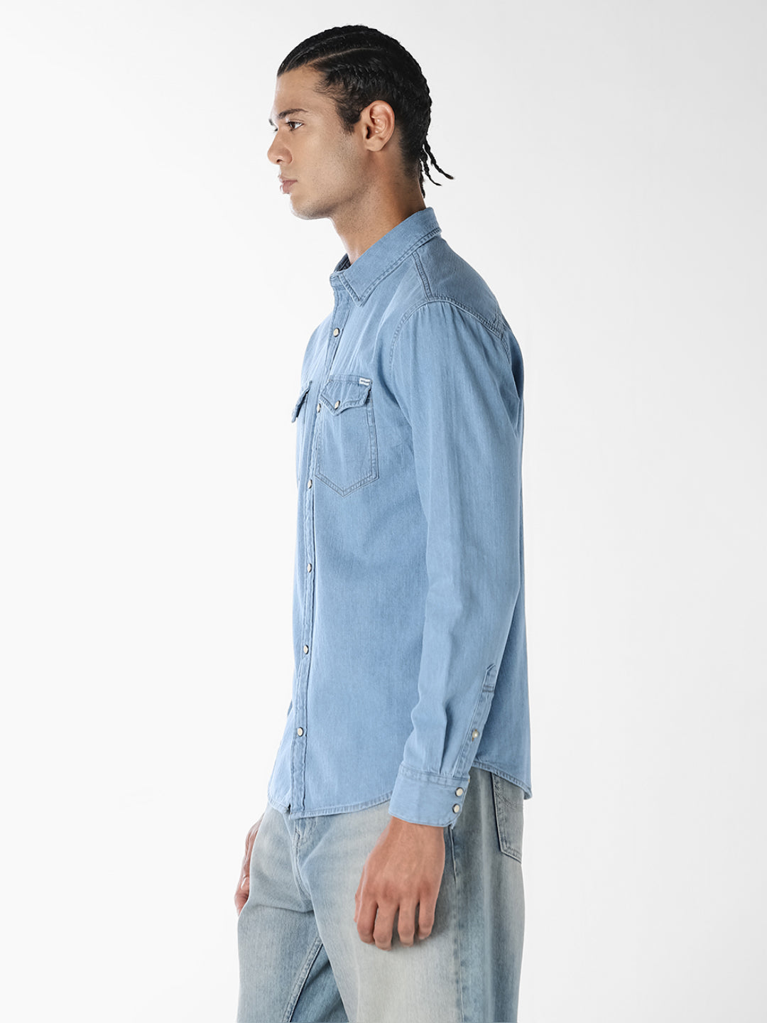 Blue Full Sleeves Denim Shirt