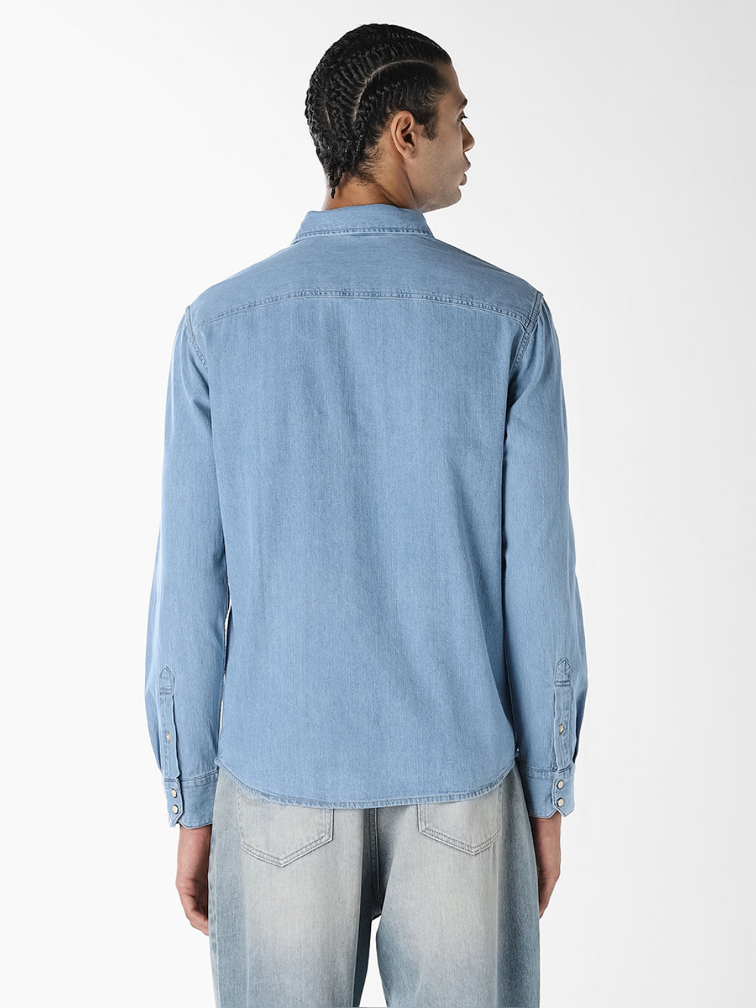 Blue Full Sleeves Denim Shirt