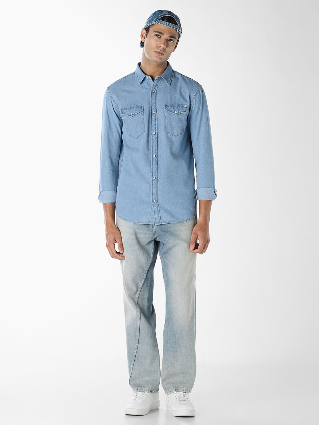 Blue Full Sleeves Denim Shirt