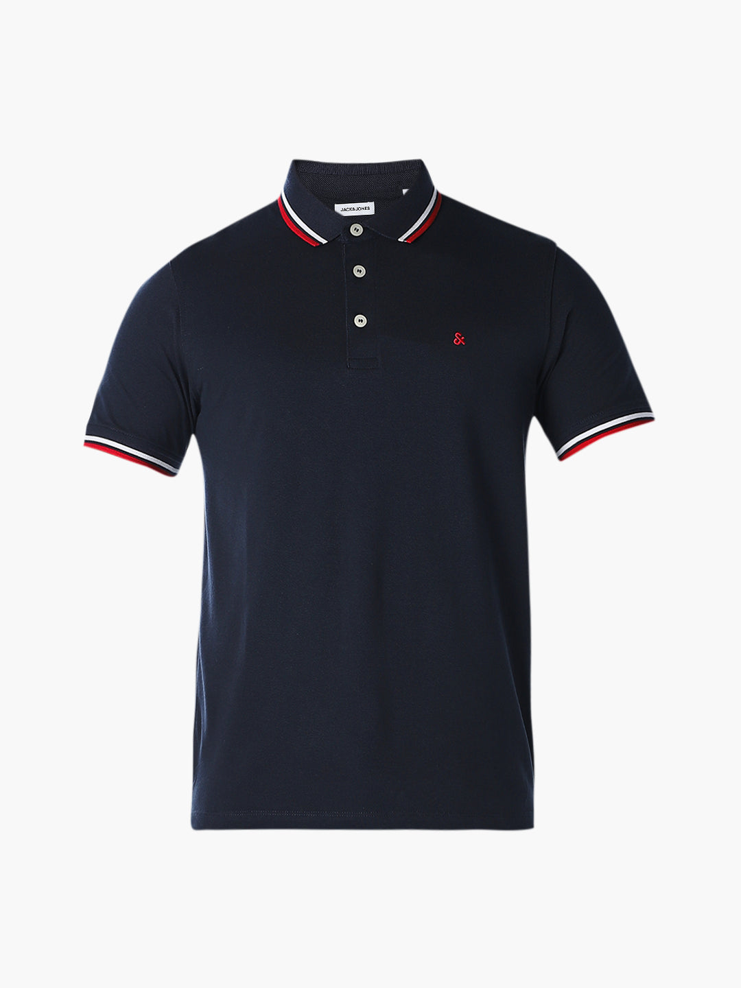 Navy Contrast Tipping Organic Cotton Polo