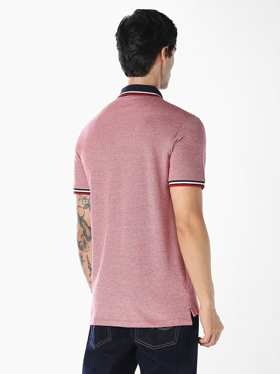 Contrast Tipping Melange polo
