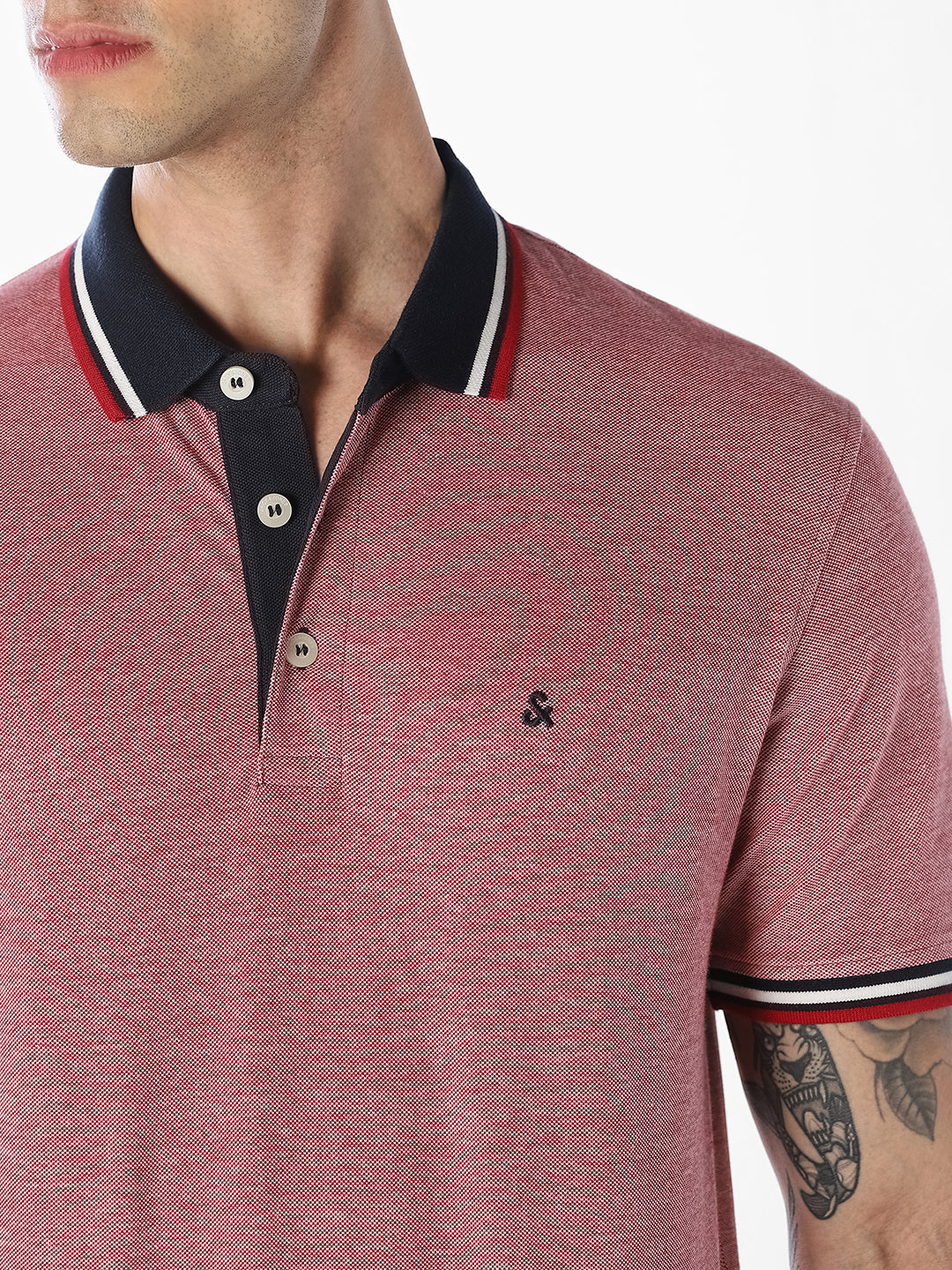 Contrast Tipping Melange polo