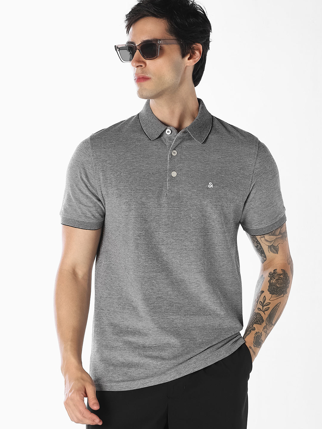 Organic Cotton Knitted Polo - S