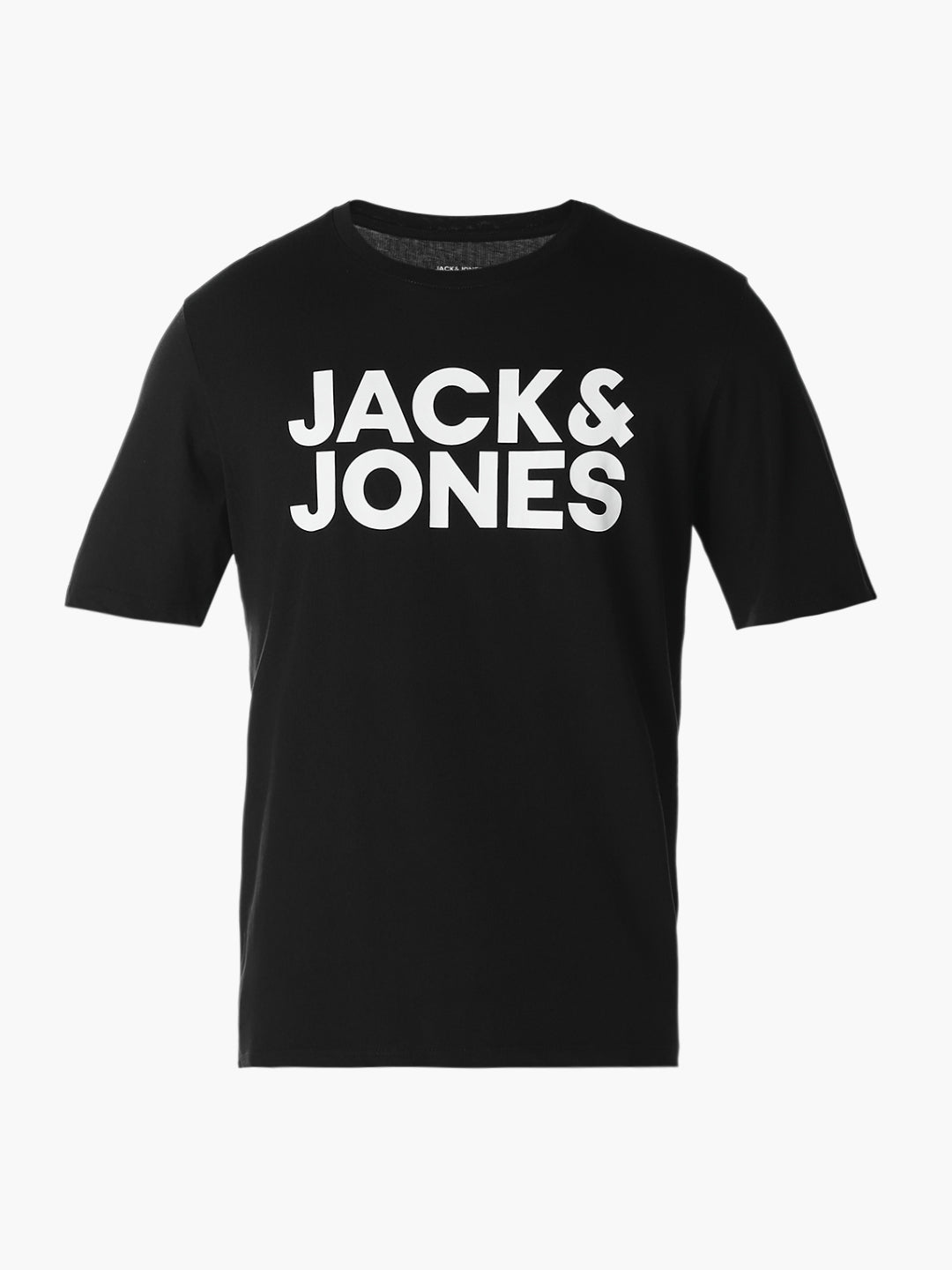 Logo Print Slim Fit O-Neck T-shirt - Black
