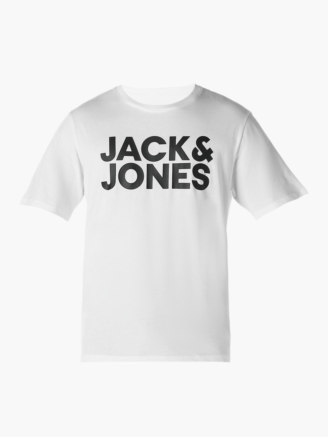 Men's Organic Cotton Slim Fit Crew Neck Logo Print T-Shirt - White
