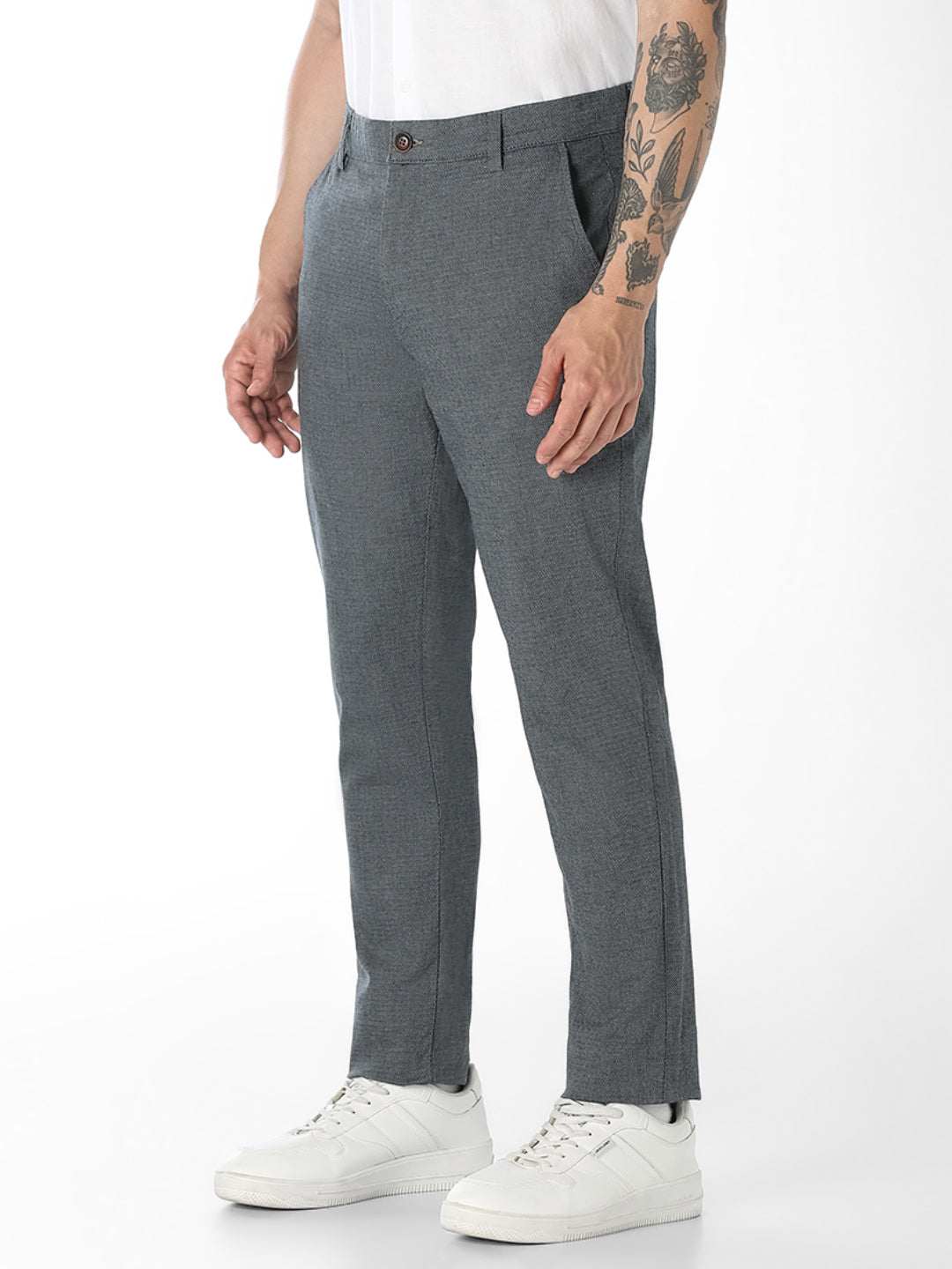Faded Denim Slim Fit Chinos