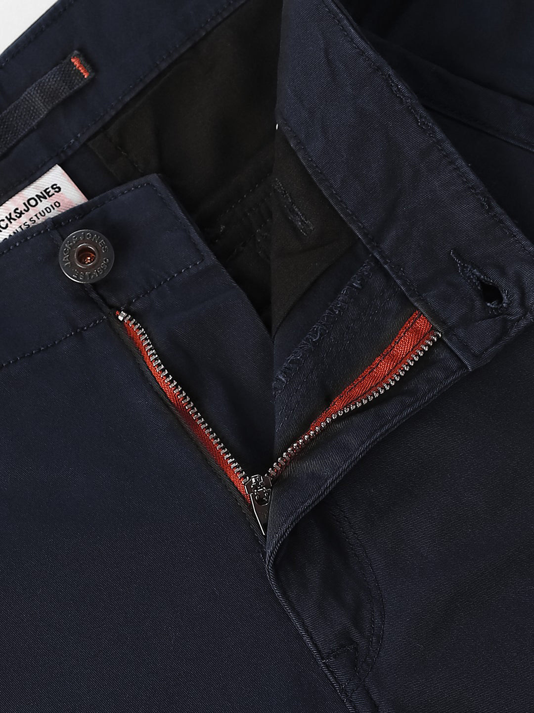 Navy Blue Slim Fit Casual Cargos