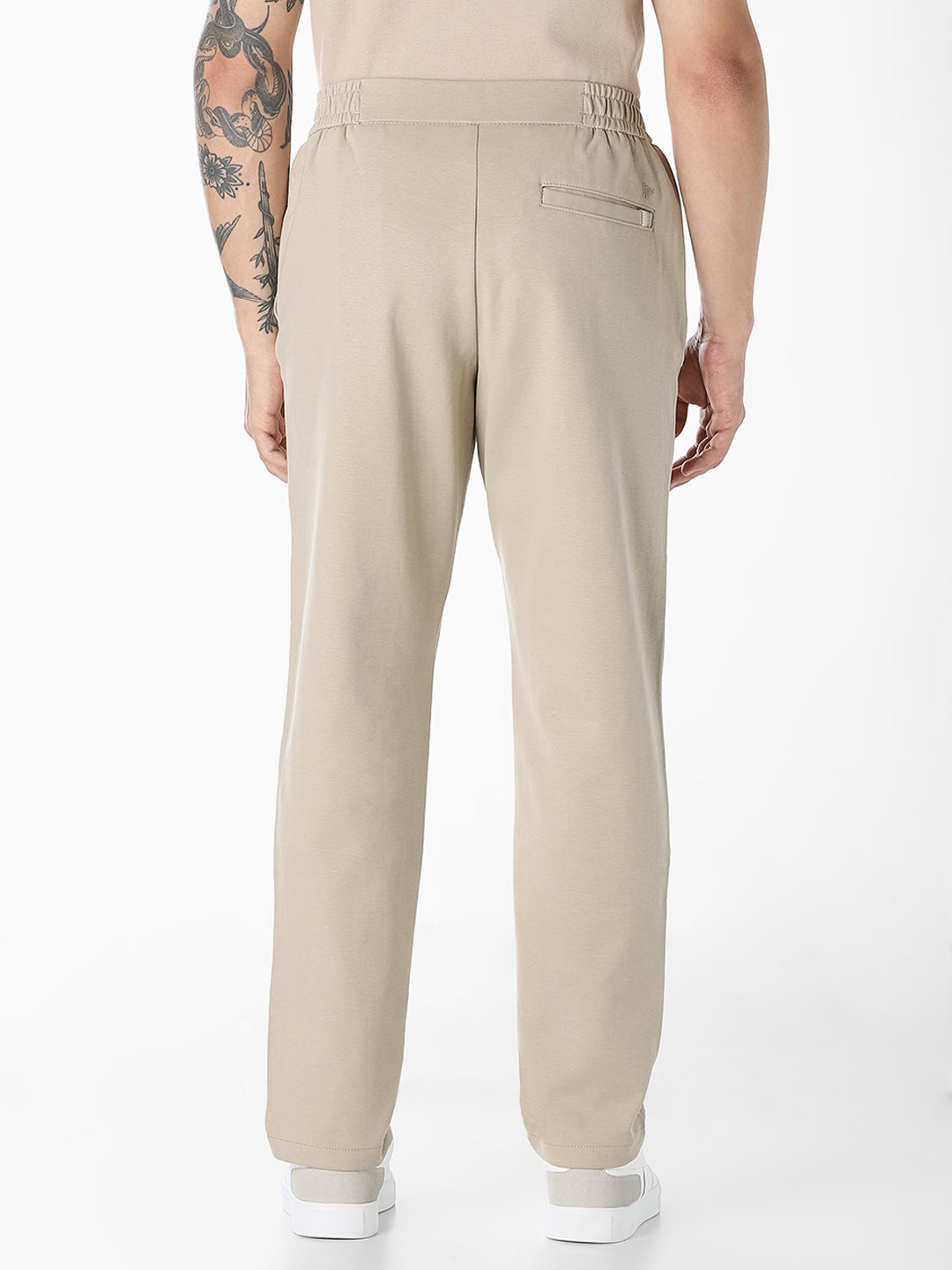 Beige Regular Fit Jogger Pants