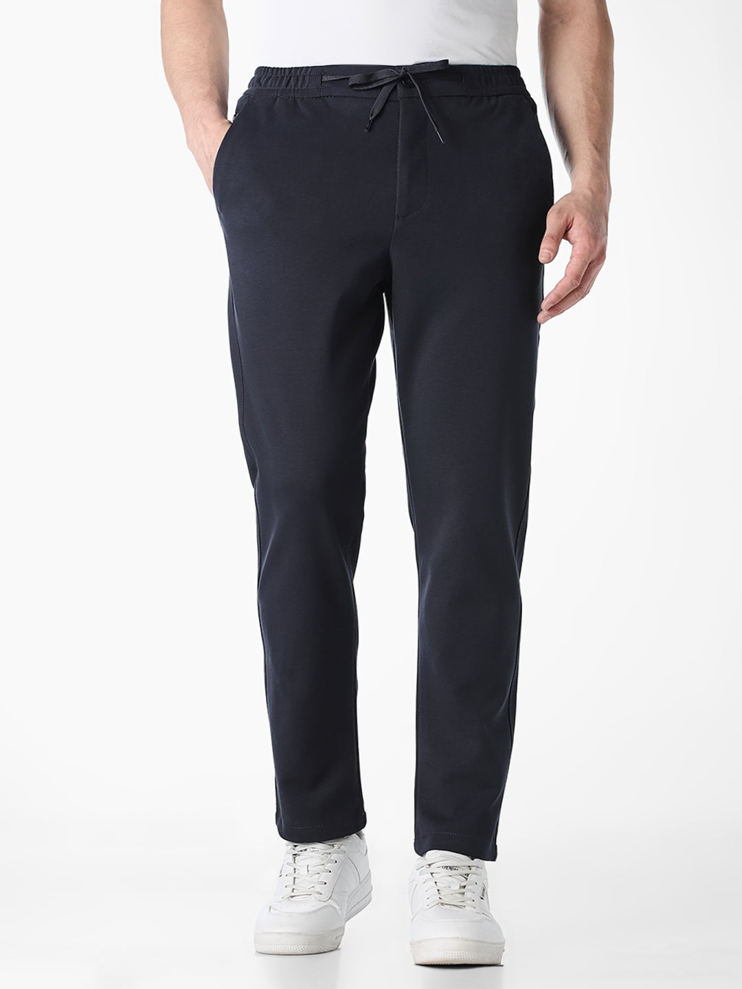 Navy Blue Regular Fit Jogger Pants