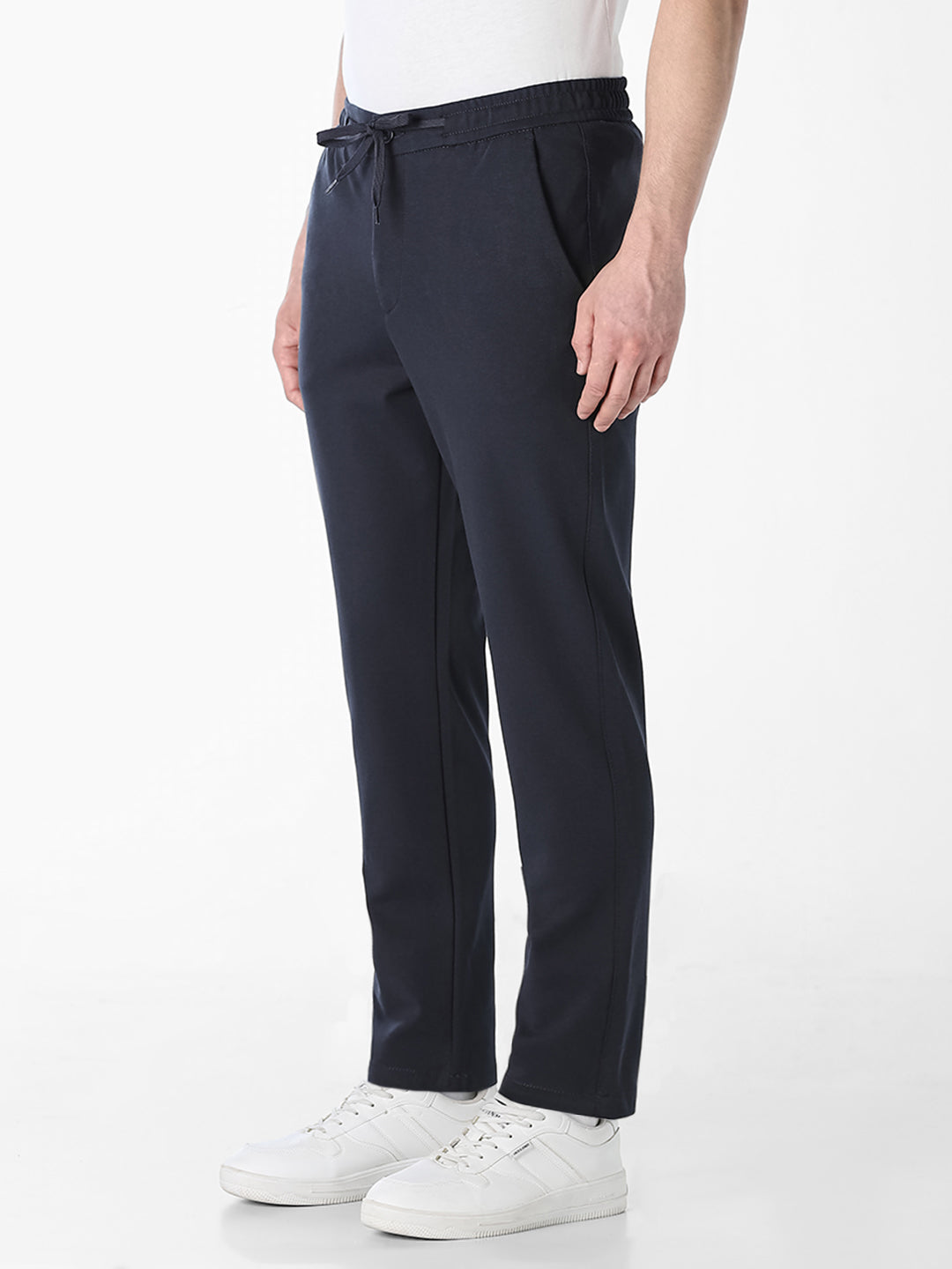 Navy Blue Regular Fit Jogger Pants